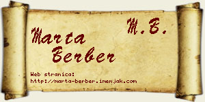 Marta Berber vizit kartica